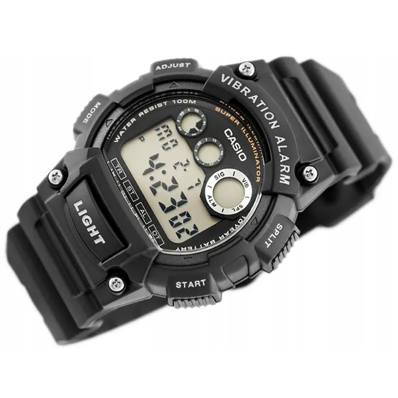 Casio resin Belt Illuminator Black Dial Men's Watch | W-735H-1AV